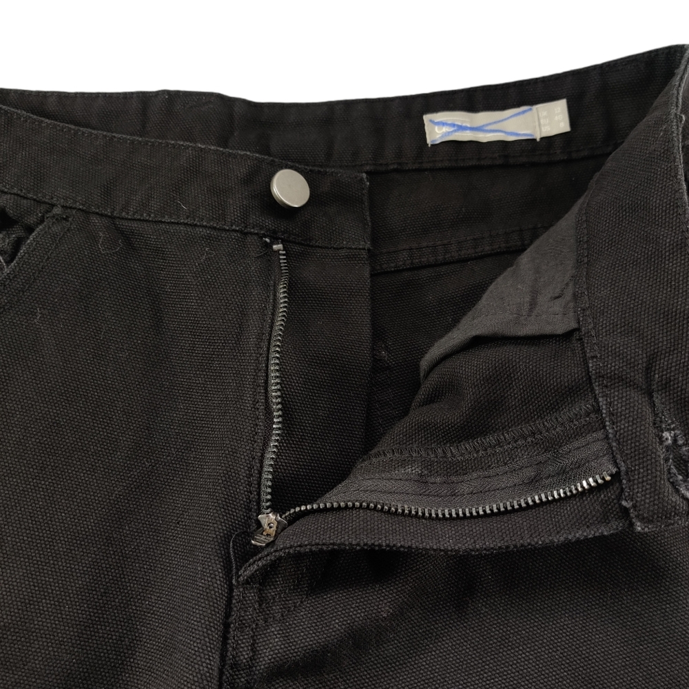 ASOS Flare Leg Raw Hem Jeans Black 8 NWT - Picture 7 of 14